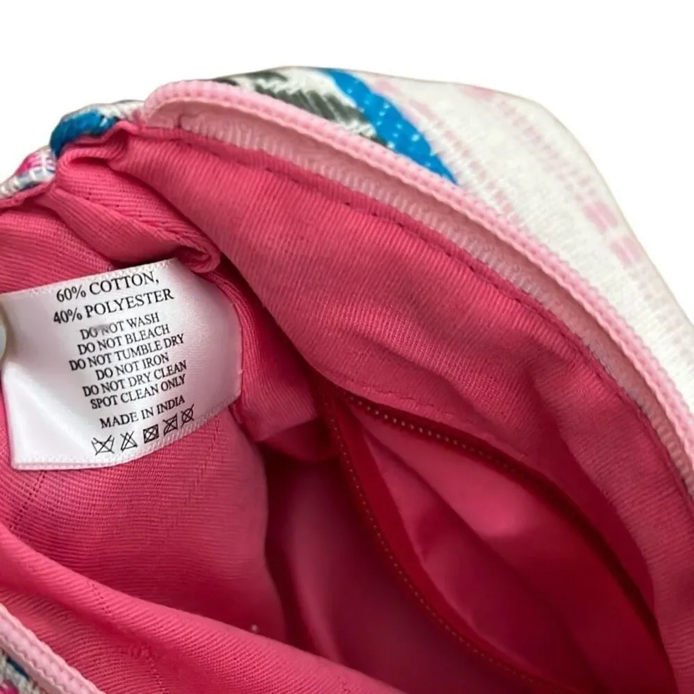NWOT‎ America & Beyond Daphne Make Up Bag Blue Pink